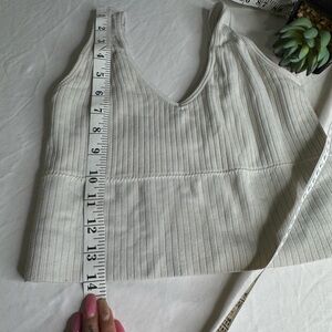 Gray Ribbed Women's tank Top